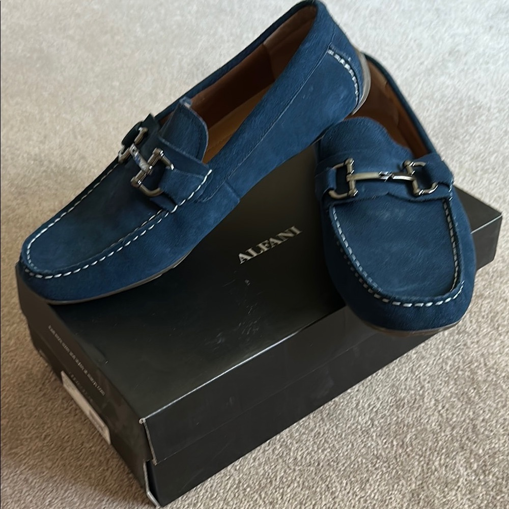 Alfani Men's Navy Slip-On Loafers